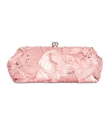 Adrianna Papell Sia Embroidered Small Clutch Blush