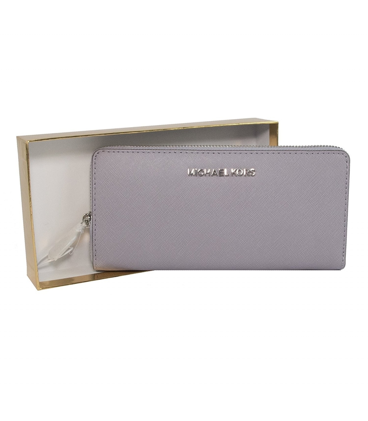 Michael Kors Lilac Saffiano Leather Boxed Zip Around Continental Travel ...